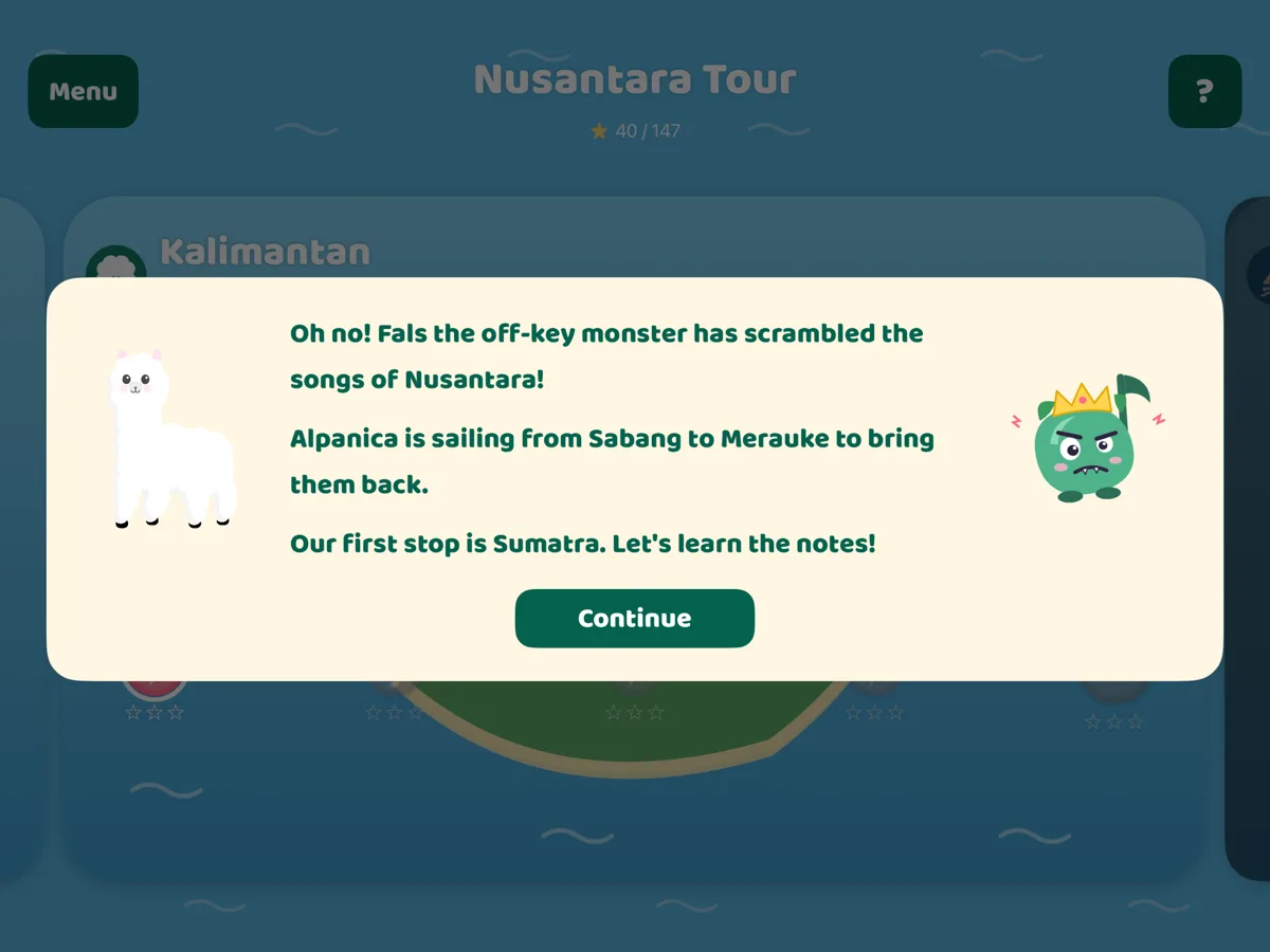 A story card before a chapter